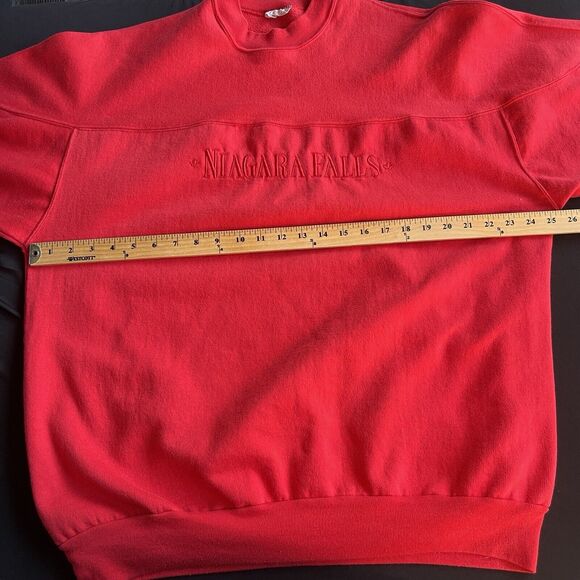 Niagara Falls Sweatshirt Adult Extra Large Red Canadian Crewneck Embroidered - Picture 6 of 9